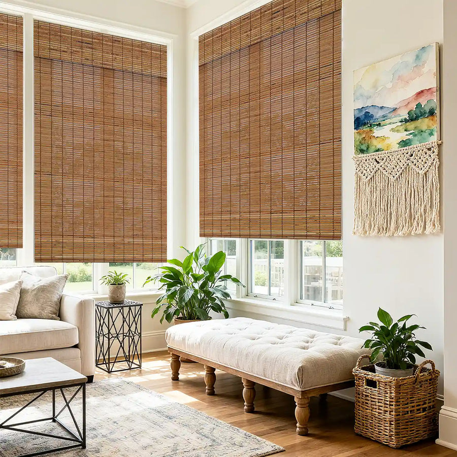 Decorative Valance-Matched Blinds 