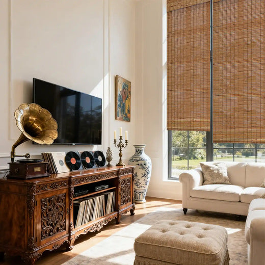 Decorative Valance-Matched Blinds 
