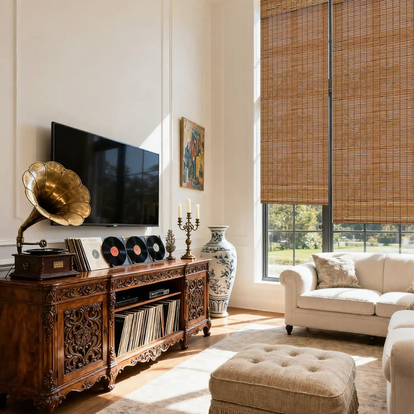 Decorative Valance-Matched Blinds 
