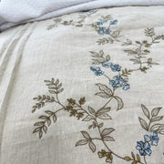 Embroidered Floral Duvet Cover - Fredesigner