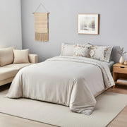 Embroidered Lace-Trim Duvet Cover - Fredesigner