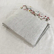 Embroidered Lace-Trim Duvet Cover - Fredesigner