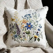 Embroidered Throw Pillow Covers 18x18 Inch Set of 2 - Fredesigner