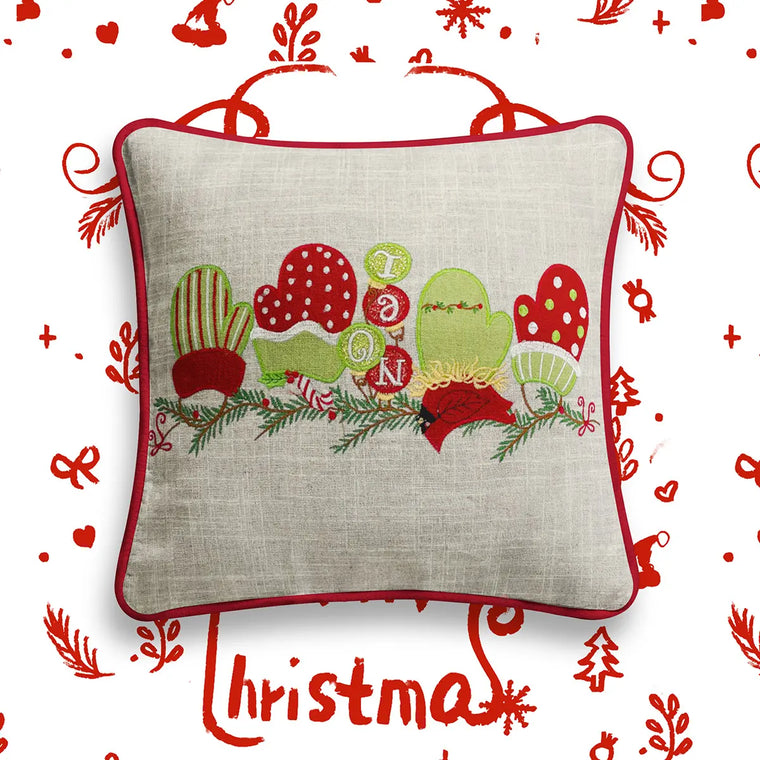 Christmas Color Block Print Pillowcase - Fredesigner