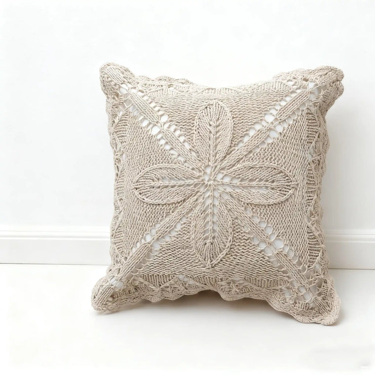 Milk Tea Clover Woven Pillowcase - Fredesigner