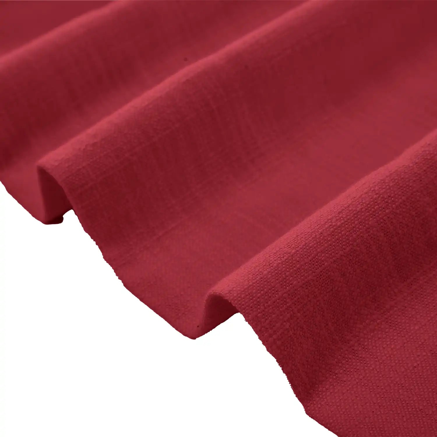 Red cotton Christmas curtain fabric