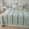 Contrast Color Green Stripe Duvet Cover - Fredesigner