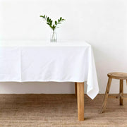 Table Cloth Rectangle Linen Waterproof Textured White - Fredesigner
