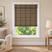 Auvia Edit NA019 woven shade in a furnished American living room
