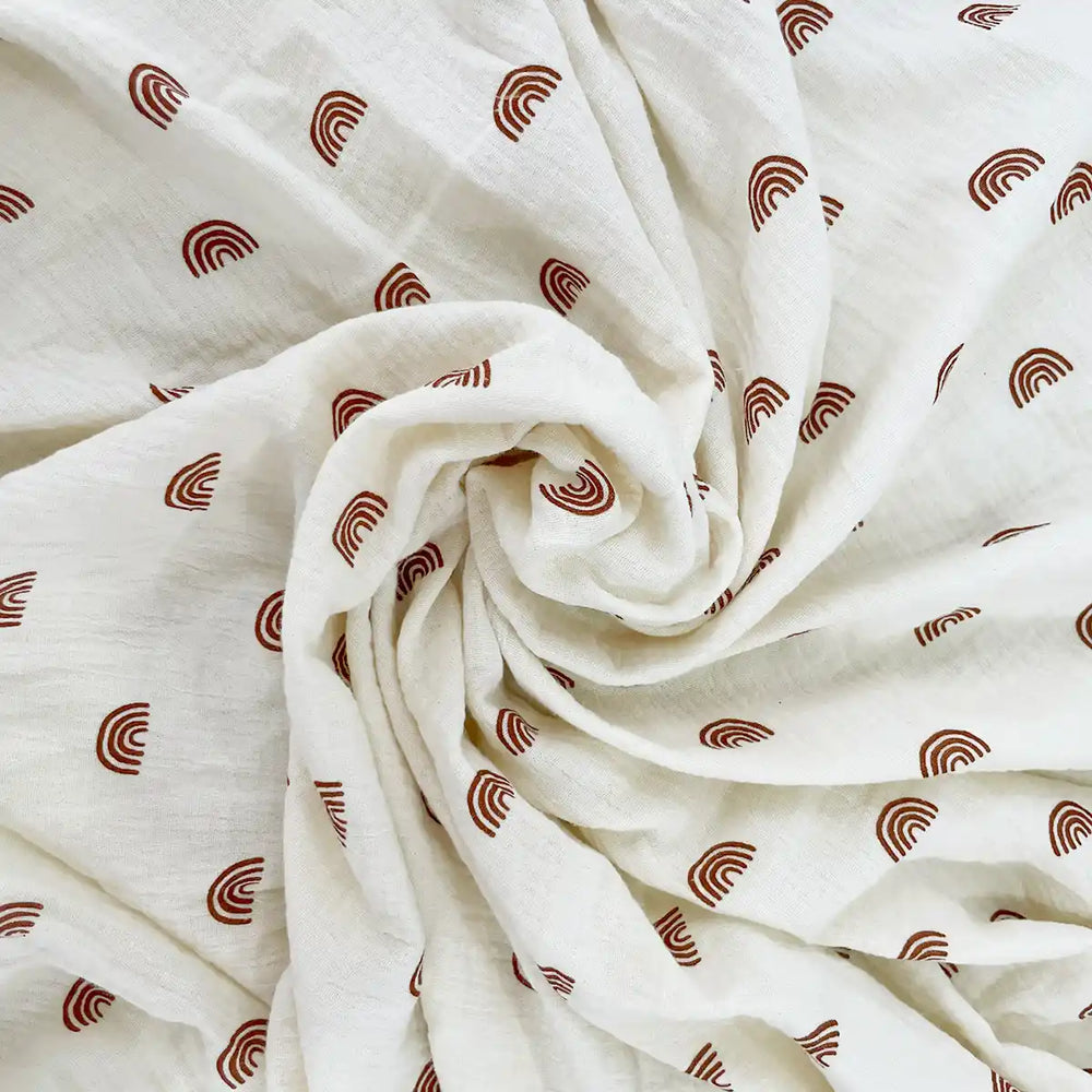 Red Rainbow Kids' Gauze Blanket - Fredesigner