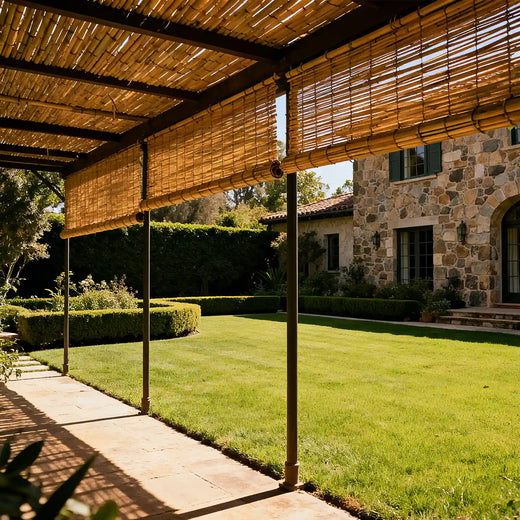 Outdoor Curtain Roman Window Shades - Fredesigner