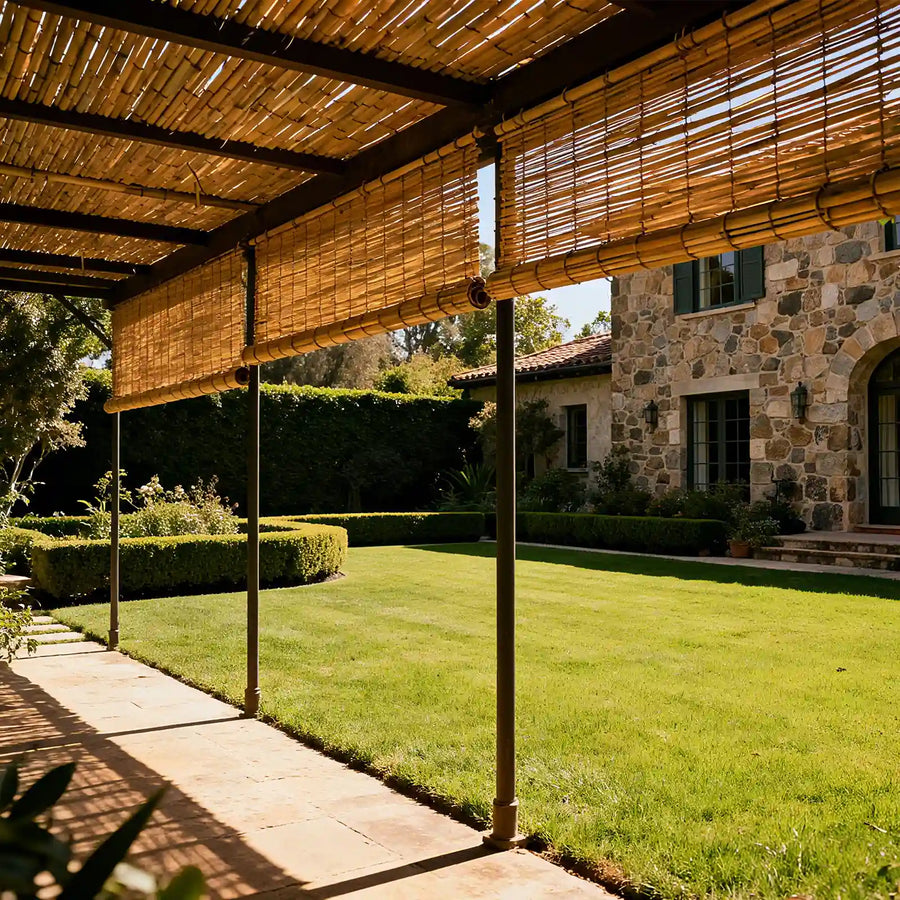 Outdoor Curtain Roman Window Shades - Fredesigner