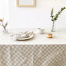 Beige Checkered Tablecloth Tables Plaid - Fredesigner