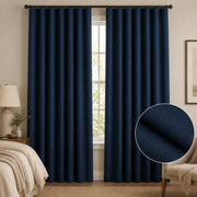 Custom Navy Blue Curtain 100% Blackout - Blue browser generated product photo