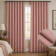 Custom Grey Curtain 100% Blackout Drapes - Pink browser generated product photo