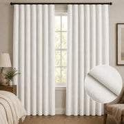 Custom Grey Curtain 100% Blackout Drapes - White browser generated product photo