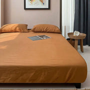 100% Linen White/Sage Green Solid Fitted Sheet Sets - Fredesigner