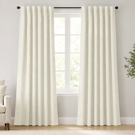 Velvet Curtains Thermal Insulated Chevrons - #BLJ17-0 Paper White browser generated product photo