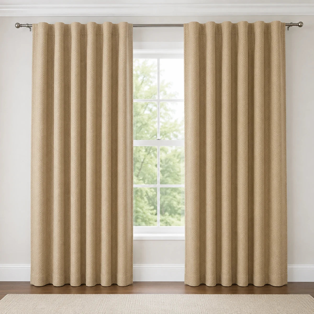 Christmas Baby Nursery Curtains Chevrons - #BLJ17-24 Tan browser generated product photo