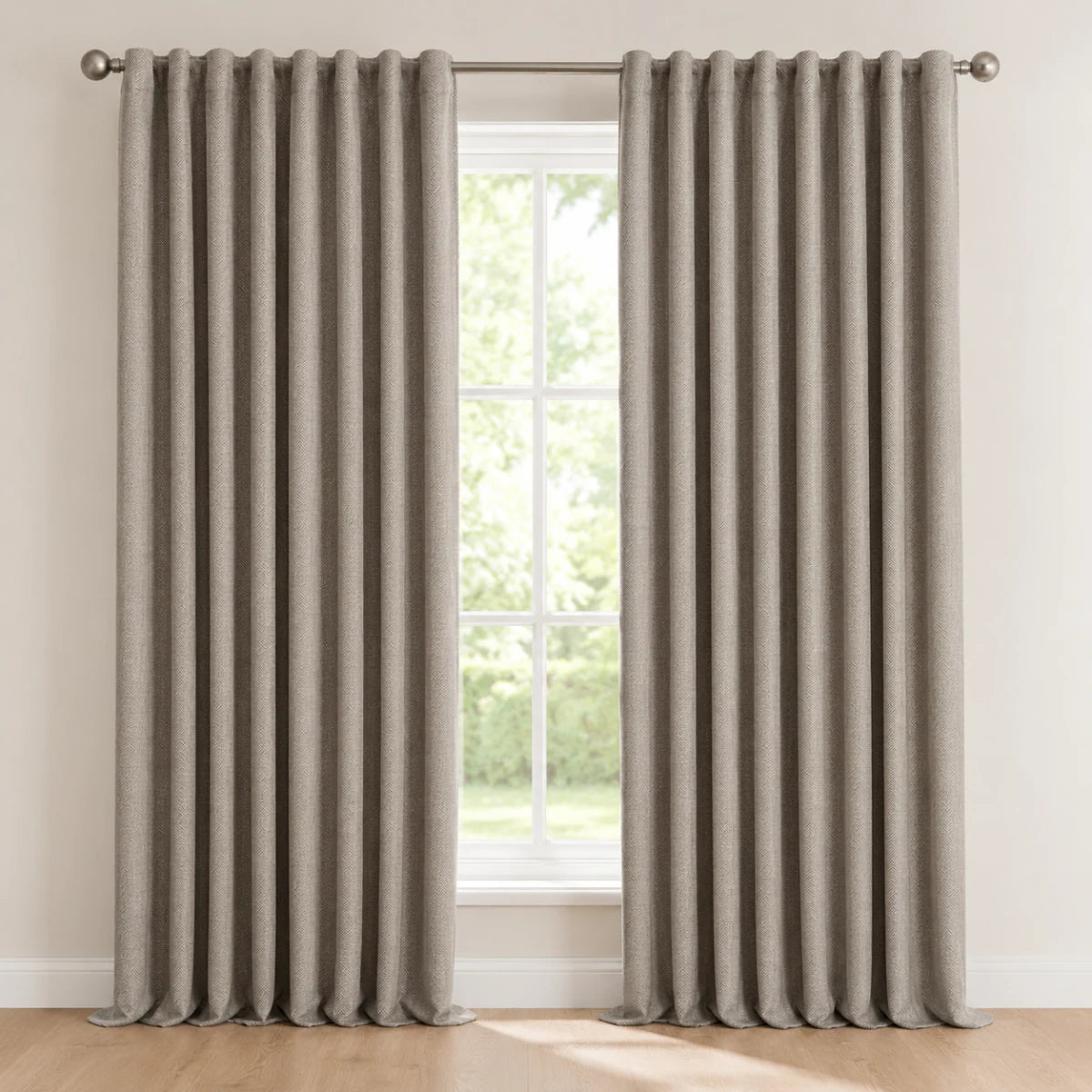 Christmas Baby Nursery Curtains Chevrons - #BLJ17-3 Taupe Grey browser generated product photo