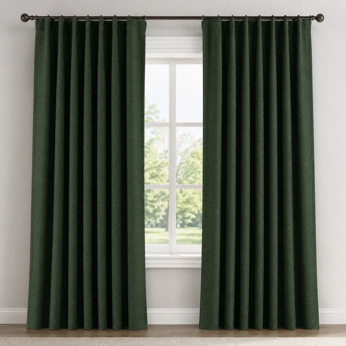 Christmas Baby Nursery Curtains Chevrons - #BLJ17-45 Dark Green browser generated product photo