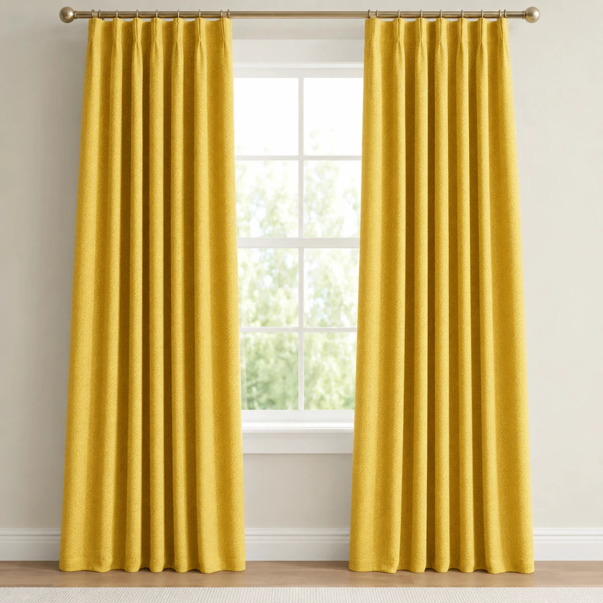 Christmas Baby Nursery Curtains Chevrons - #BLJ17-52 Emperor Yellow browser generated product photo
