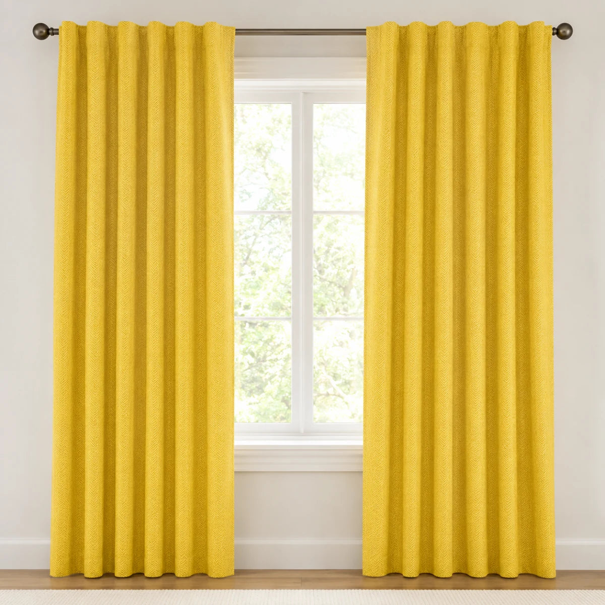 Christmas Baby Nursery Curtains Chevrons - #BLJ17-7 Yellow browser generated product photo