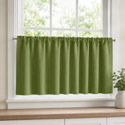 Christmas Olive Green Cafe Curtains Drapes Chevrons - 