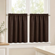 Christmas Olive Green Cafe Curtains Drapes Chevrons - 