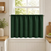 Christmas Olive Green Cafe Curtains Drapes Chevrons - 
