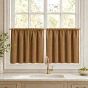 Christmas Olive Green Cafe Curtains Drapes Chevrons - 