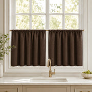 Christmas Olive Green Cafe Curtains Drapes Chevrons - 
