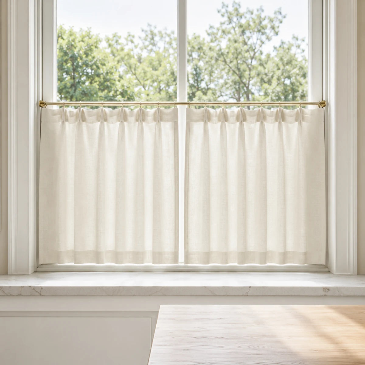 Christmas Red Cafe Curtains Sedge - #7084-5 Off White browser generated product photo