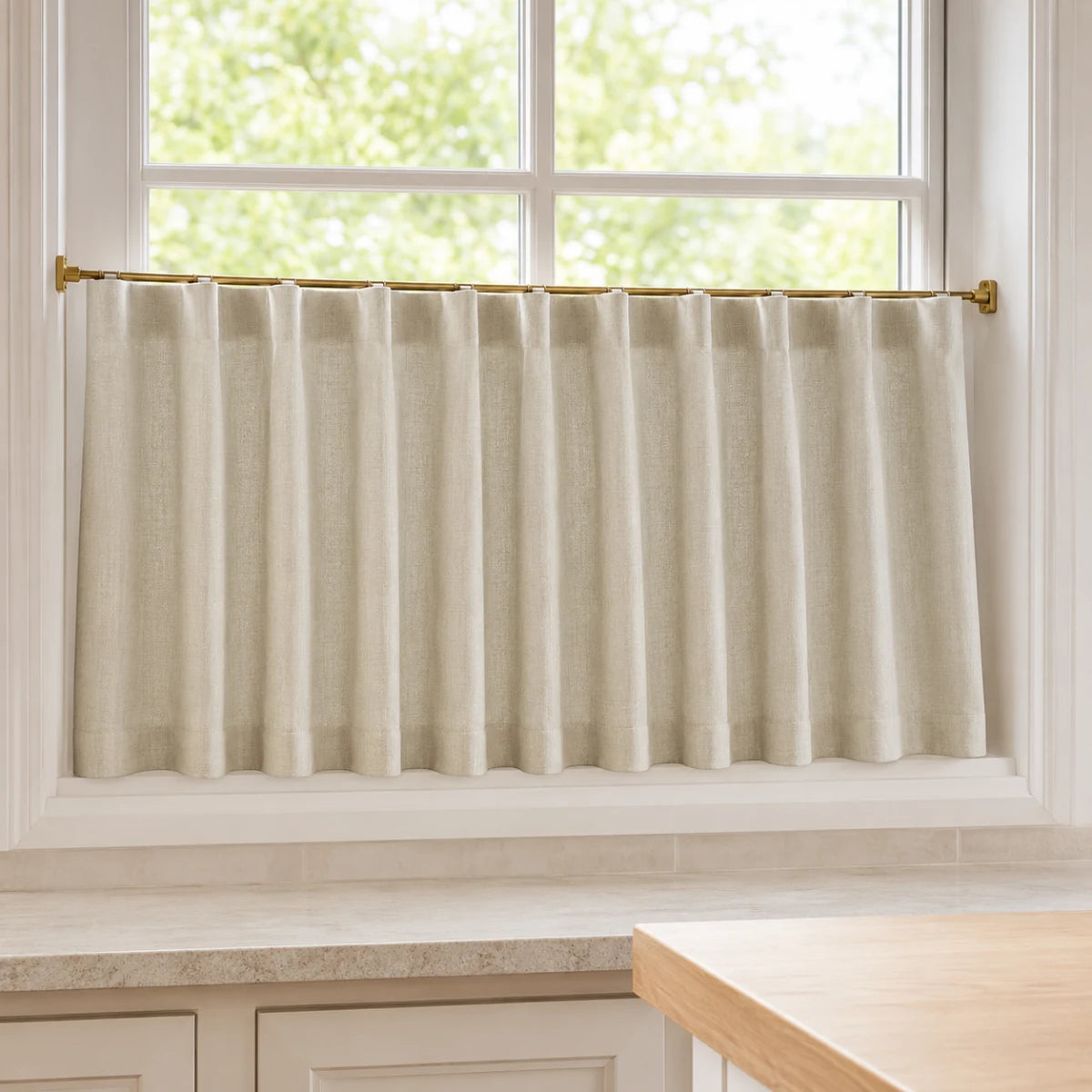 Christmas Red Cafe Curtains Sedge - #7084-9 Seedpearl browser generated product photo