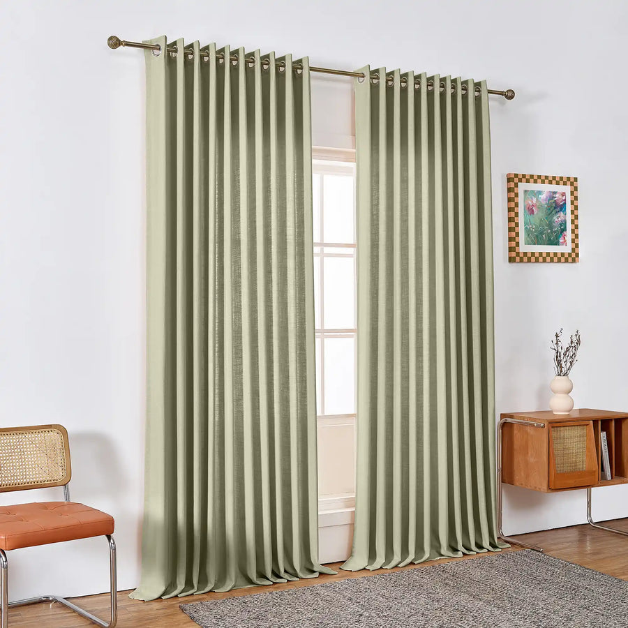 Linen Cotton Grommet Blackout Curtains Moab