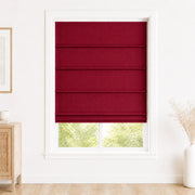 Jenna Linen Roman Shades & Blinds product color Burgundy(