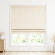 Jenna Linen Roman Shades & Blinds product color Ivory Beige(