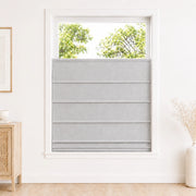 Jenna Linen Roman Shades & Blinds product color Light Gray (
