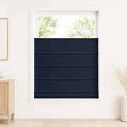 Jenna Linen Roman Shades & Blinds product color Midnight (
