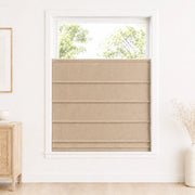 Jenna Linen Roman Shades & Blinds product color Sand Beige(