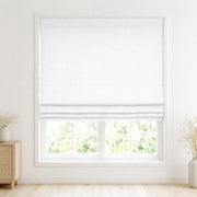 Jenna Linen Roman Shades & Blinds product color White (