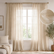 Custom Curtains for Baby Room Damme Sheer Curtains - Natural D87-1 browser generated product photo