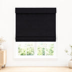 Custom Light Filtering Roman Shade color option Black (#1908-37) by Fredesigner