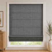 Custom Light Filtering Roman Shade color option Carbon Grey (