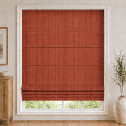 Custom Light Filtering Roman Shade color option Cinnabar (