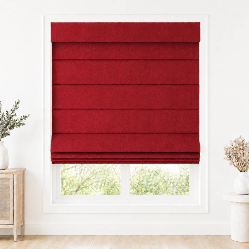 Custom Light Filtering Roman Shade color option Firebrick (#1908-25) by Fredesigner