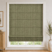 Custom Light Filtering Roman Shade color option Jade Green Olive (