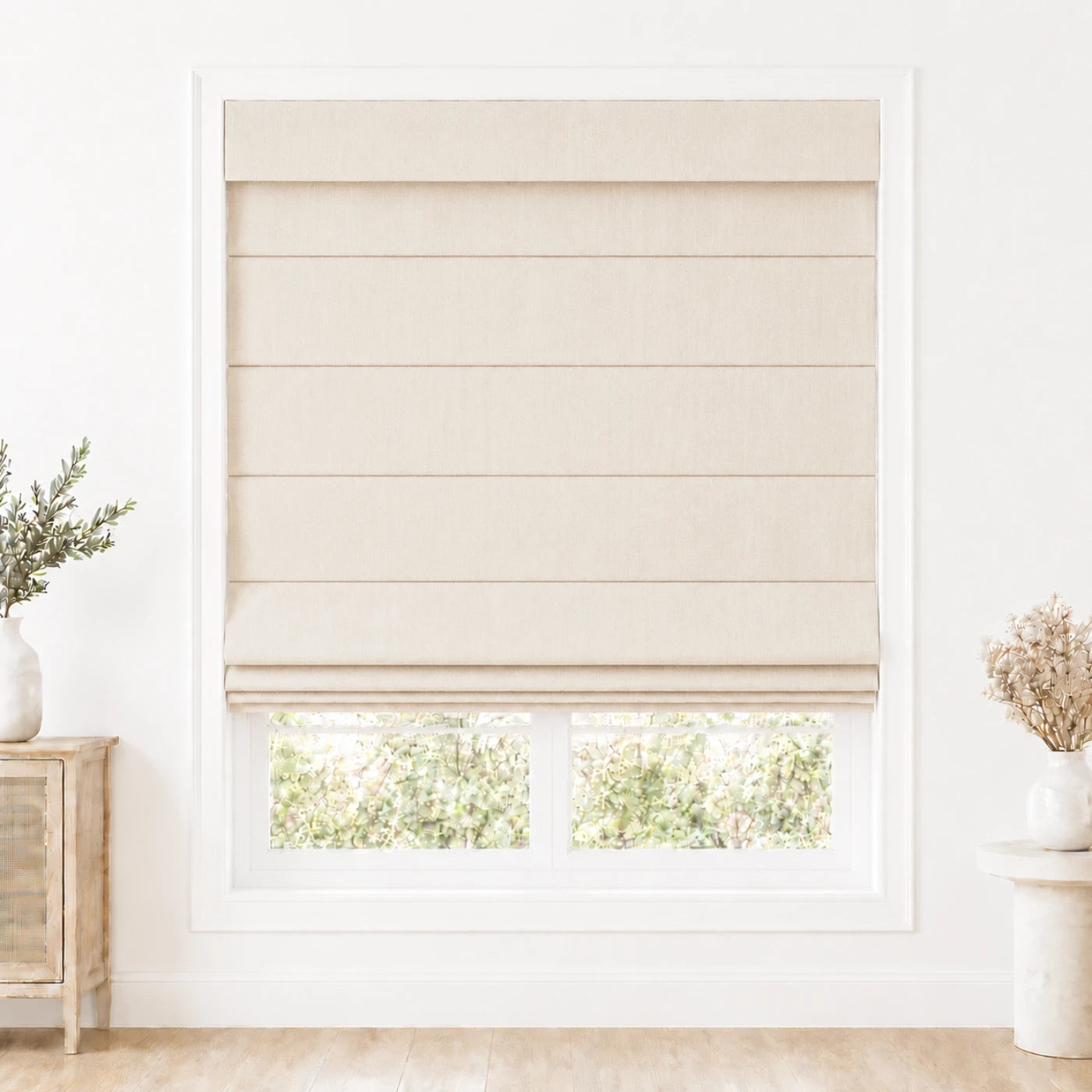 Custom Light Filtering Roman Shade color option Parchment (#1908-20) by Fredesigner