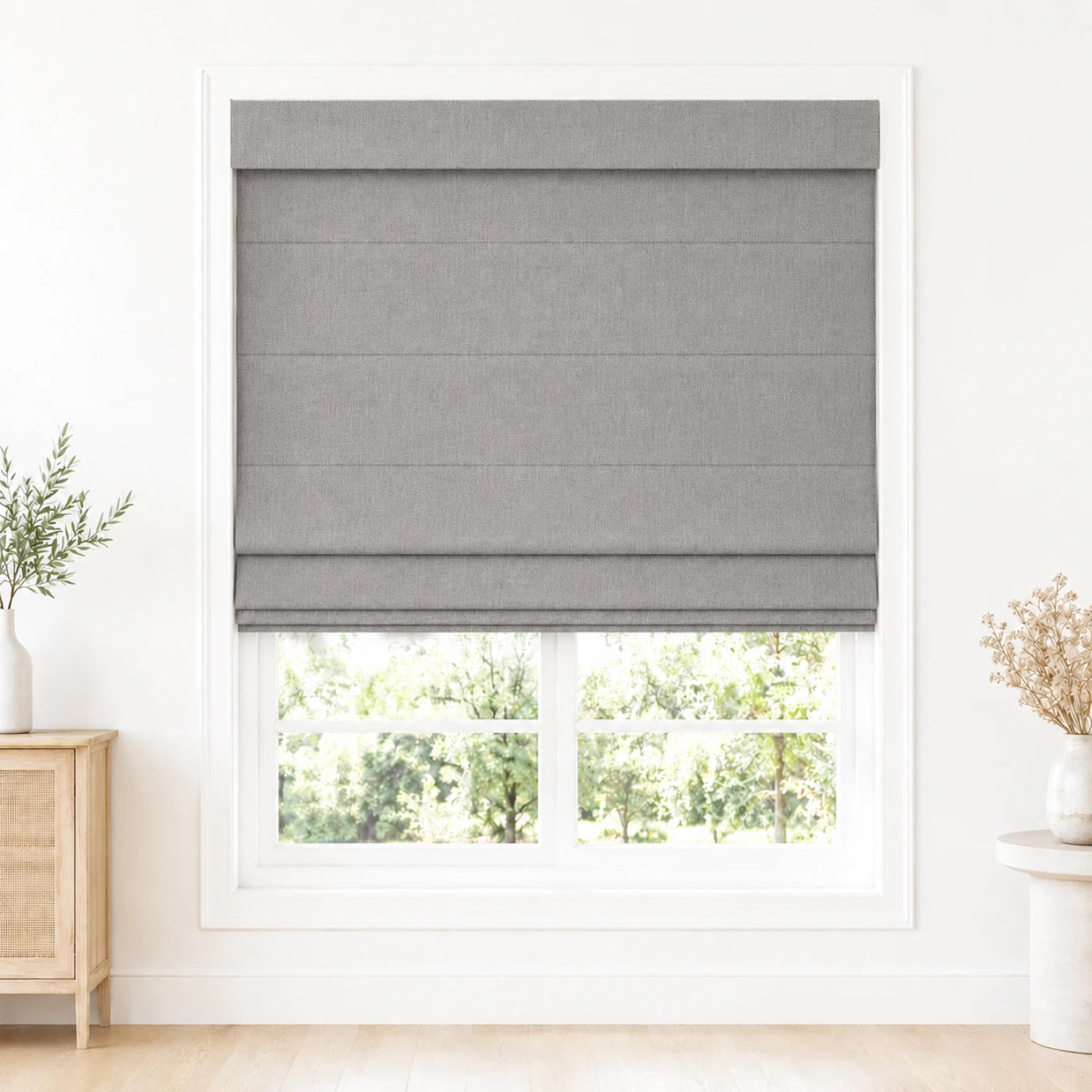 Custom Light Filtering Roman Shade color option Rock Grey (#1908-12) by Fredesigner