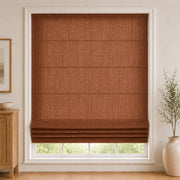 Custom Light Filtering Roman Shade color option Rust Brown (